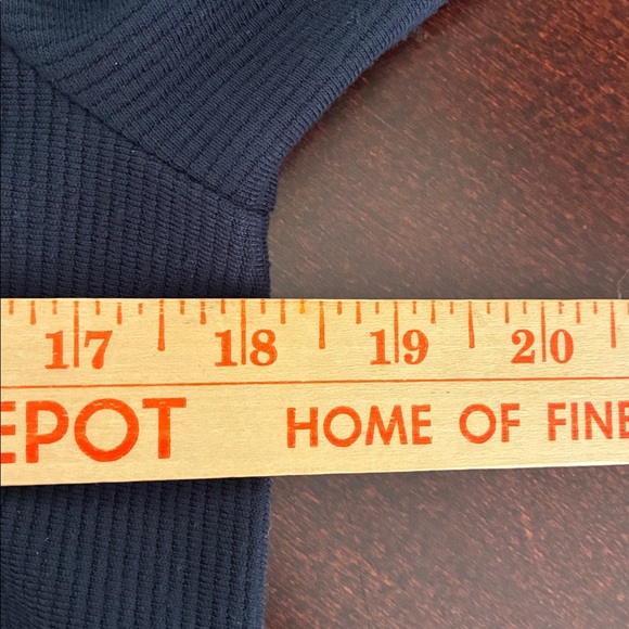 Club Monaco Navy Ribbed Dress with Button Detail - Picture 9 of 10